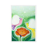 Bird of the Soul-Love - Energy Art by Jisu Han - Framed Canvas Print