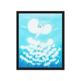 Bird of the Soul  #13-2 - Energy Art by Jisu Han - Framed Canvas Print