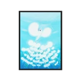 Bird of the Soul  #13-2 - Energy Art by Jisu Han - Framed Canvas Print