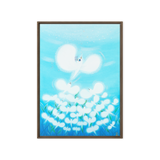 Bird of the Soul  #13-2 - Energy Art by Jisu Han - Framed Canvas Print