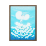 Bird of the Soul  #13-2 - Energy Art by Jisu Han - Framed Canvas Print