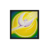 Bird of the Soul  #28 - Energy Art by Jisu Han - Framed Canvas Print