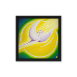 Bird of the Soul  #28 - Energy Art by Jisu Han - Framed Canvas Print