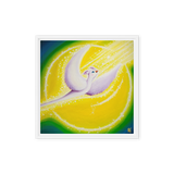 Bird of the Soul  #28 - Energy Art by Jisu Han - Framed Canvas Print
