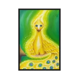 Bird of the Soul  #30 - Energy Art by Jisu Han - Framed Canvas Print