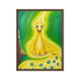 Bird of the Soul  #30 - Energy Art by Jisu Han - Framed Canvas Print