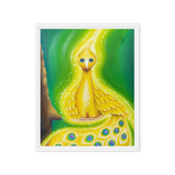 Bird of the Soul  #30 - Energy Art by Jisu Han - Framed Canvas Print