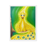 Bird of the Soul  #30 - Energy Art by Jisu Han - Framed Canvas Print