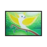 Bird of the Soul #11 - Energy Art by Jisu Han - Framed Canvas Print