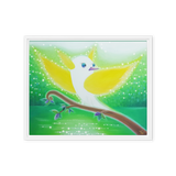 Bird of the Soul #11 - Energy Art by Jisu Han - Framed Canvas Print