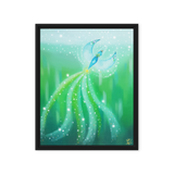 Bird of the Soul #21 - Energy Art by Jisu Han - Framed Canvas Print