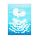 Bird of the Soul  #13-2 - Energy Art by Jisu Han - Framed Paper Print