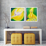 Bird of the Soul  #28 - Energy Art by Jisu Han - Framed Paper Print
