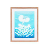 Bird of the Soul  #13-2 - Energy Art by Jisu Han - Framed Paper Print with Mat