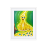 Bird of the Soul  #30 - Energy Art by Jisu Han - Framed Paper Print with Mat
