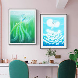 Bird of the Soul #21 - Energy Art by Jisu Han - Framed Paper Print with Mat