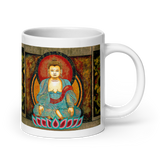 GATEWAY TO ENLIGHTENMENT White Glossy Ceramic Mug - Energy Art by Matthew Smith