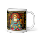 GATEWAY TO ENLIGHTENMENT White Glossy Ceramic Mug - Energy Art by Matthew Smith