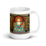 GATEWAY TO ENLIGHTENMENT White Glossy Ceramic Mug - Energy Art by Matthew Smith