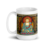 GATEWAY TO ENLIGHTENMENT White Glossy Ceramic Mug - Energy Art by Matthew Smith