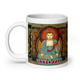 GATEWAY TO ENLIGHTENMENT White Glossy Ceramic Mug - Energy Art by Matthew Smith
