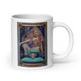 QUAN YIN DREAM White Glossy Ceramic Mug - Energy Art by Matthew Smith