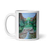 STREAM OF CONSCIOUSNESS White Glossy Ceramic Mug  - Energy Art by Matthew Smith