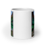 STREAM OF CONSCIOUSNESS White Glossy Ceramic Mug  - Energy Art by Matthew Smith