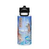 Flow of Grace - Energy Art by Matthew Smith - Stainless Steel Water Bottle with a Straw Lid