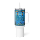 Blue Buddha - Energy Art by Matthew Smith - Travel Mug with a Handle