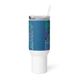 Blue Dragon - Energy Art by Matthew Smith - Travel Mug with a Handle