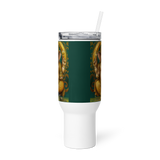 Golden Ganesh - Energy Art by Matthew Smith - Travel Mug with a Handle