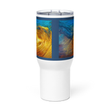 Wave of Thought - Energy Art by Matthew Smith - Travel Mug with a Handle