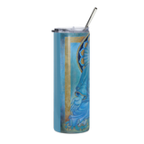 Blue Buddha - Energy Art by Matthew Smith - Stainless Steel Tumbler