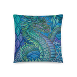 Blue Dragon Throw Pillow by Matthew Smith