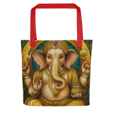 Golden Ganesh Tote Bag Energy Art by Matthew Smith