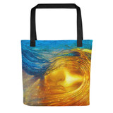 Wave of Thought Tote Bag Energy Art by Matthew Smith