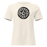 SAMJOKO CIRCLE BLACK Women's Relaxed T-Shirt