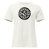 SAMJOKO CIRCLE BLACK Women's Relaxed T-Shirt