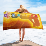 Seven Chakras | Energy Art by Al Choi | Beach Towel