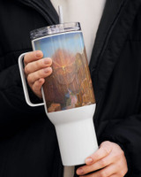 Dawn of Consciousness - Energy Art by Matthew Smith - Travel Mug with a Handle