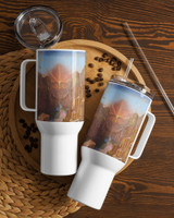 Dawn of Consciousness - Energy Art by Matthew Smith - Travel Mug with a Handle
