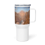 Dawn of Consciousness - Energy Art by Matthew Smith - Travel Mug with a Handle