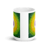 13th Anniversary Special - Light of Life #25 We're All Shining White Glossy Ceramic Mug - Energy Art by Jisu Han