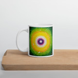 13th Anniversary Special - Light of Life #25 We're All Shining White Glossy Ceramic Mug - Energy Art by Jisu Han