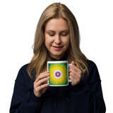 13th Anniversary Special - Light of Life #25 We're All Shining White Glossy Ceramic Mug - Energy Art by Jisu Han