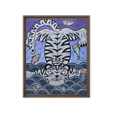 Welcoming Blessings  #03 - Energy Art by Meekyung Shin  - Framed Canvas Print