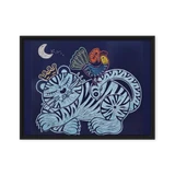 Welcoming Blessings  #09 - Energy Art by Meekyung Shin - Framed Canvas Print