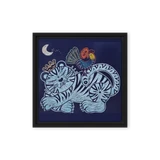 Welcoming Blessings  #09 - Energy Art by Meekyung Shin - Framed Canvas Print