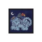 Welcoming Blessings  #09 - Energy Art by Meekyung Shin - Framed Canvas Print